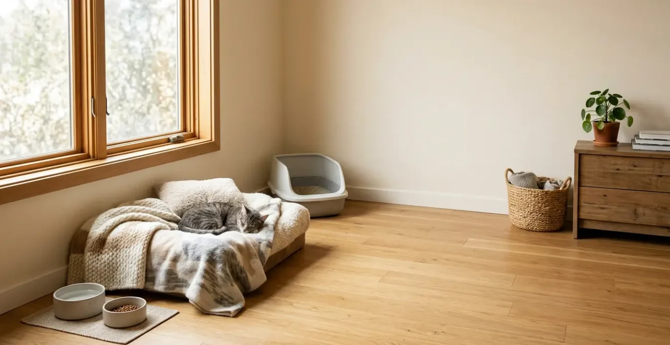 Préparation du retour à la maison d'un chat après hospitalisation vétérinaire