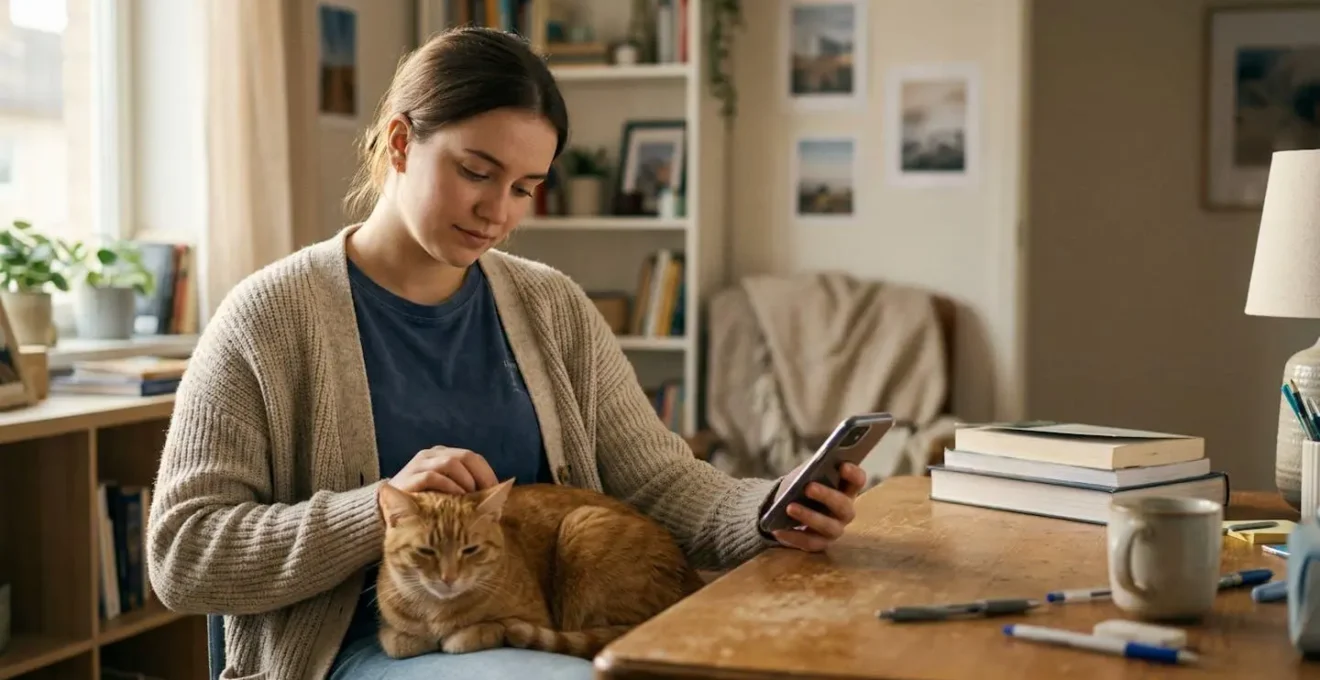Étudiant organisant son budget pour les soins vétérinaires de son chat