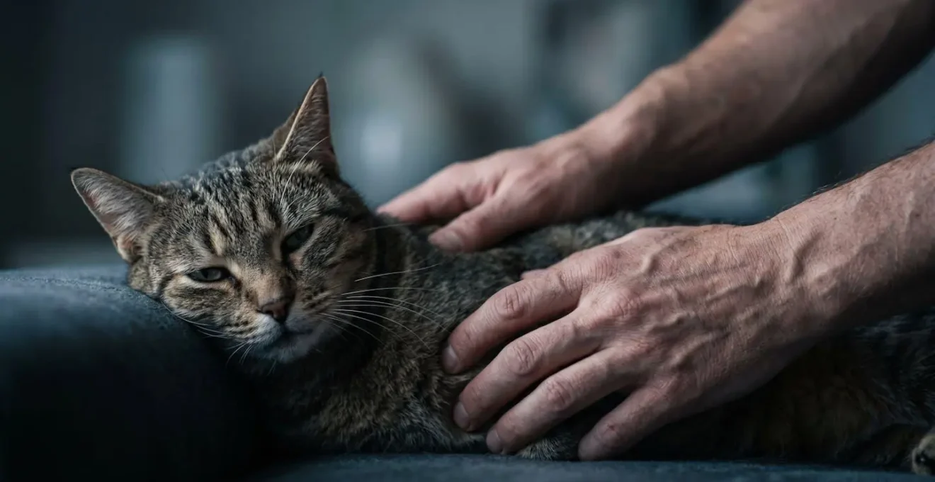 Représentation symbolique de la contagion émotionnelle entre le propriétaire et son chat