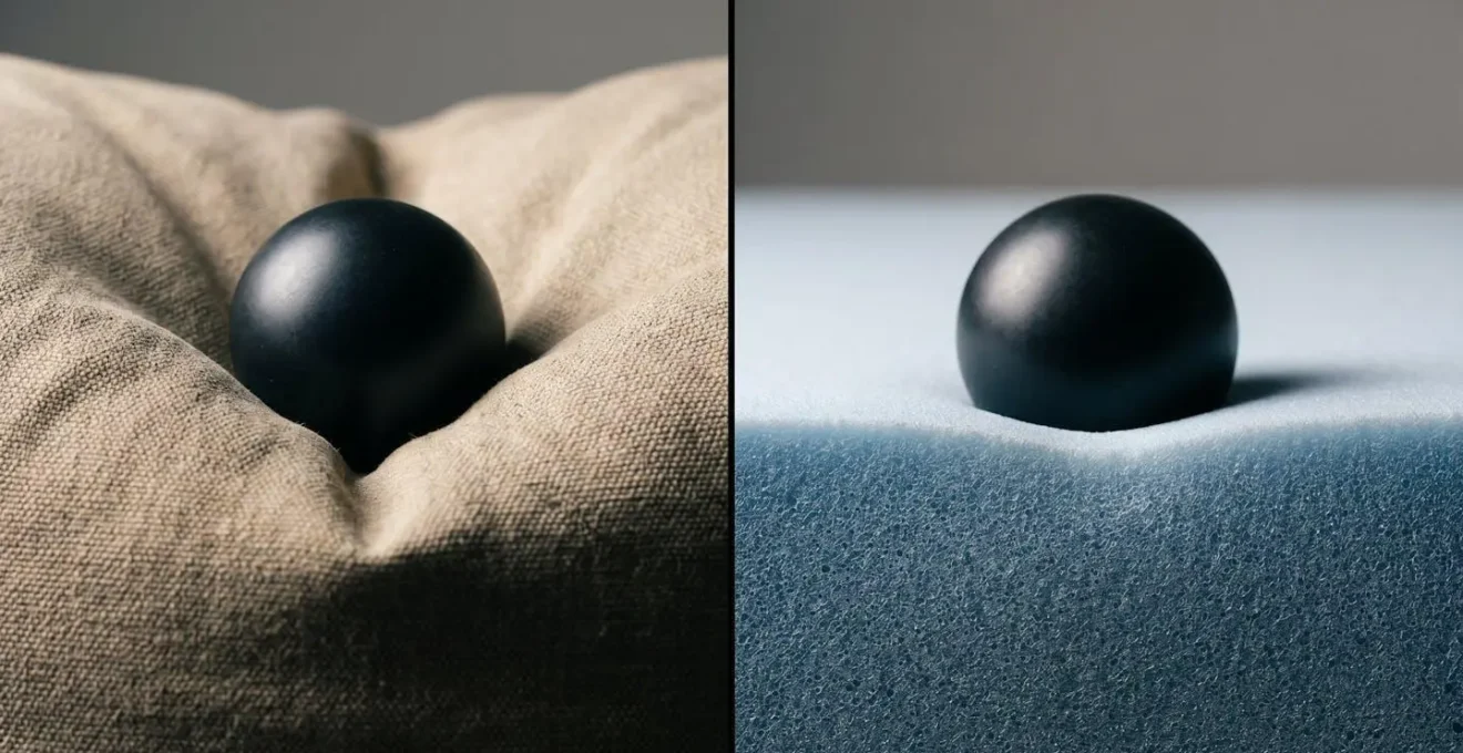 Comparaison visuelle des effets d'un couchage mou sur l'alignement de la colonne vertébrale d'un grand chien